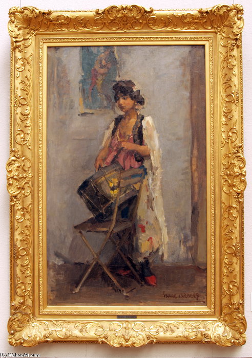 Order Oil Painting Replica Trommelslaagster by Isaac Lazarus Israels (1865-1934, Netherlands) | ArtsDot.com