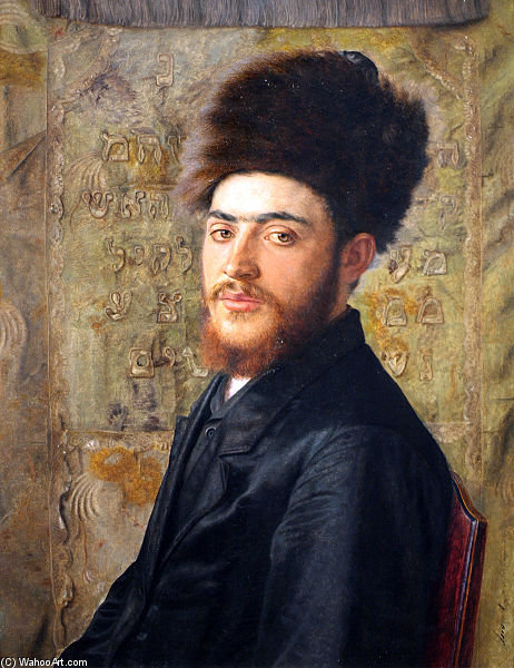 Order Art Reproductions Man With Fur Hat - by Isidor Kaufmann (1853-1921, Romania) | ArtsDot.com