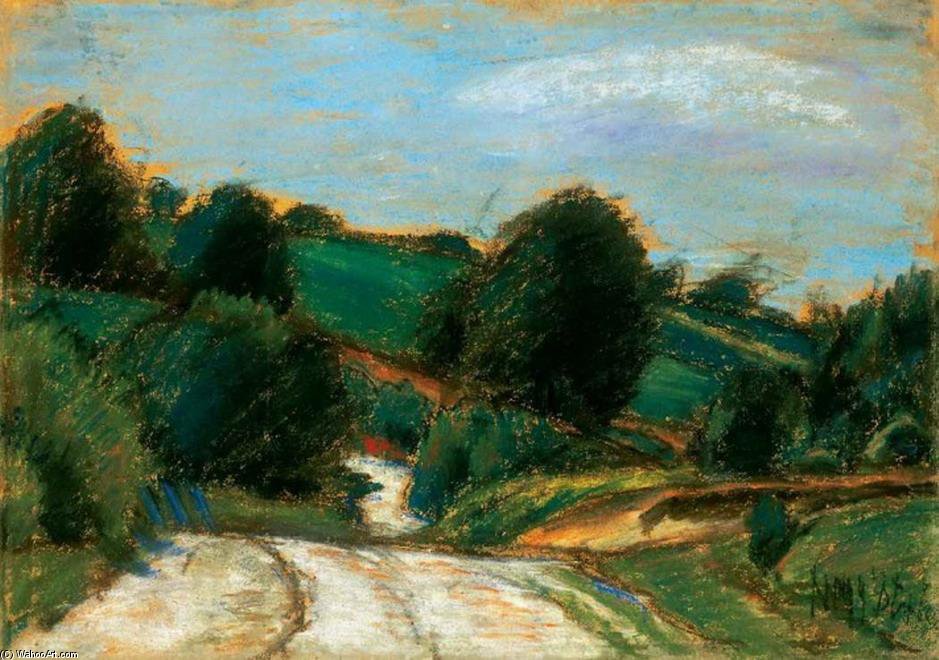 Order Paintings Reproductions Hill Landscape by Istvan Nagy (1873-1937, Romania) | ArtsDot.com