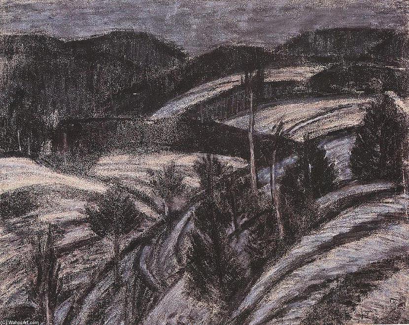 Order Oil Painting Replica Winter Landscape by Istvan Nagy (1873-1937, Romania) | ArtsDot.com