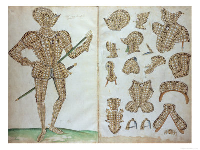 Order Paintings Reproductions Halder Suit Of Armour For Sir Henry Lee From An Elizabethan Armourer S Album by Jacobe Halder (1558-1605, United Kingdom) | ArtsDot.com