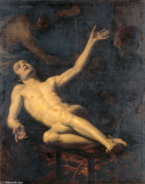 Buy Museum Art Reproductions The Martyrdom Of Saint Lawrence by Jacopo Vignali (1592-1664, Italy) | ArtsDot.com