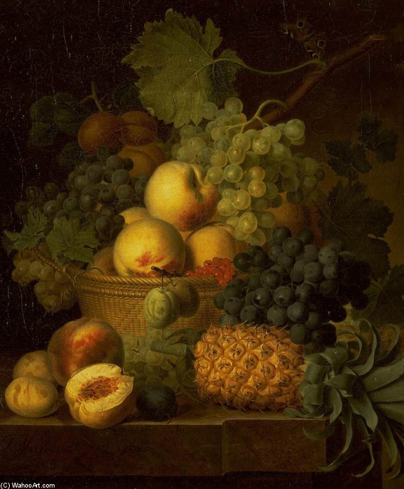 Order Art Reproductions Basket Of Fruit by Jan Frans Van Dael (1764-1840, Belgium) | ArtsDot.com