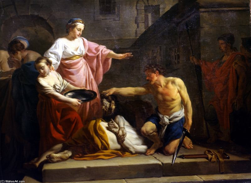 Order Art Reproductions The Beheading Of Saint John The Baptist by Jean Baptiste Marie Pierre (1714-1789, France) | ArtsDot.com