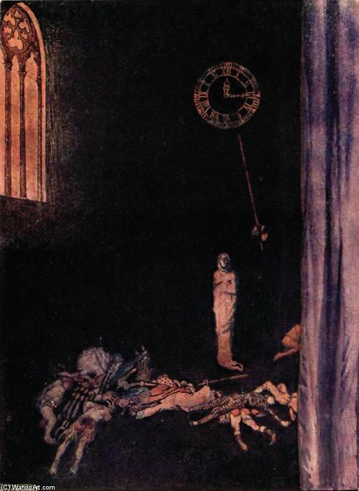 Order Paintings Reproductions Poe Red Death by John Byam Liston Shaw (1872-1919, India) | ArtsDot.com