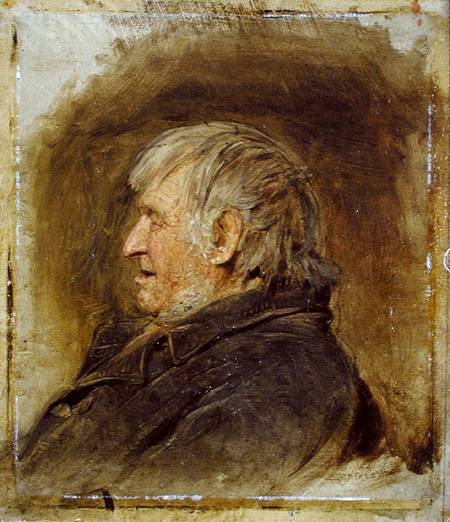 Order Paintings Reproductions Profile Study Of An Elderly Man by John Faed (1819-1902, United Kingdom) | ArtsDot.com