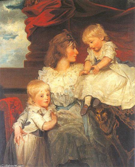 Order Artwork Replica Portrait Of Harriet, Viscountess Duncannon With Her Sons by John Hoppner (1758-1810, United Kingdom) | ArtsDot.com