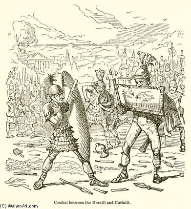 Order Art Reproductions Combat Between The Horatii And Curiatii by John Leech (1817-1864, United Kingdom) | ArtsDot.com