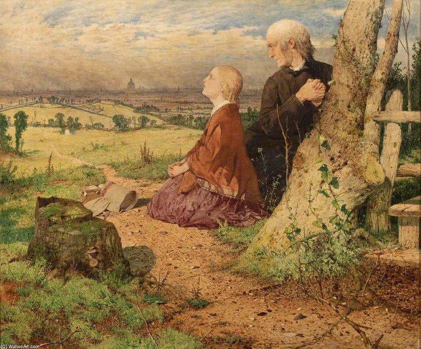 Order Art Reproductions Little Nell And Her Grandfather Leaving London by John Ritchie (1858-1875, United Kingdom) | ArtsDot.com