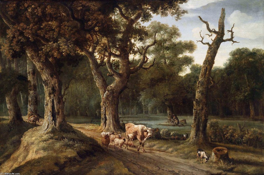 Order Oil Painting Replica Forest Landscape by Joris Abrahamsz Van Der Haagen (1615-1669, Netherlands) | ArtsDot.com