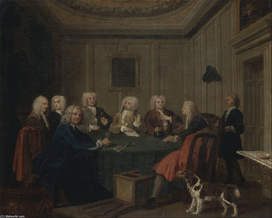 Order Oil Painting Replica A Club Of Gentlemen by Joseph Highmore (1692-1780, United Kingdom) | ArtsDot.com