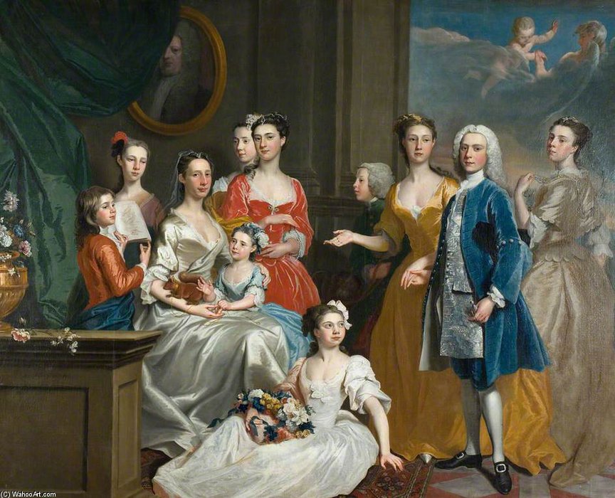 Order Oil Painting Replica The Family Of E. Lancelot Lee by Joseph Highmore (1692-1780, United Kingdom) | ArtsDot.com