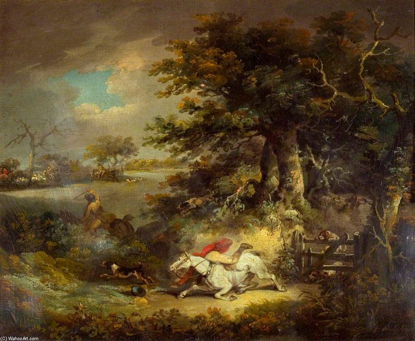 Order Artwork Replica Hunting Scene by George Morland (1763-1804, United Kingdom) | ArtsDot.com