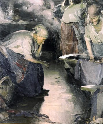 Order Paintings Reproductions The Laundresses by Abram Efimovich Arkhipov (1862-1930, Russia) | ArtsDot.com
