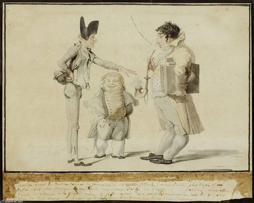 Order Paintings Reproductions Karikatur. Bleistift Und Aquarell Auf Papier by Wolfgang-Adam Töpffer (1766-1847) | ArtsDot.com