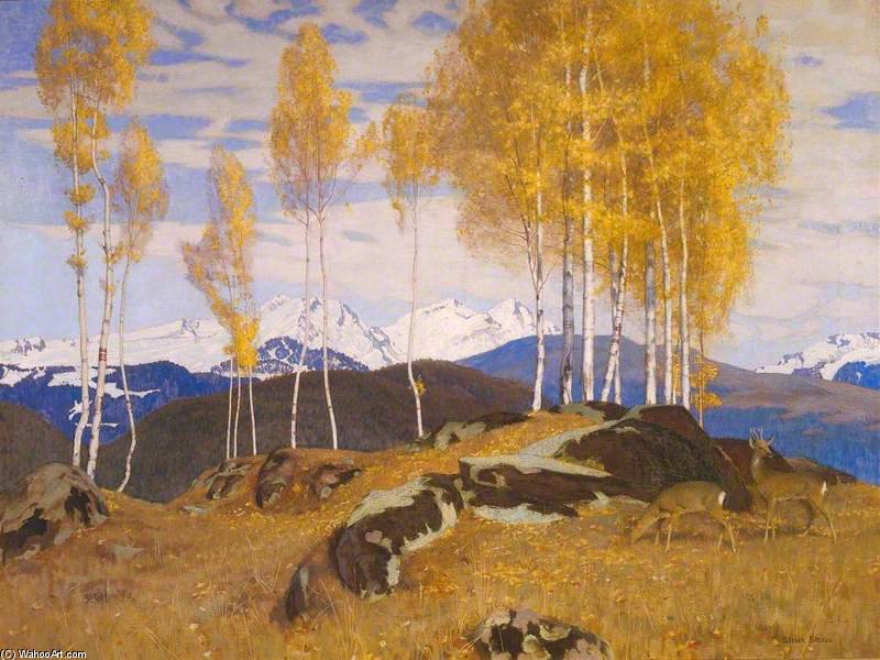 Buy Museum Art Reproductions Autumn In The Mountains by Adrian Scott Stokes (1854-1935, United Kingdom) | ArtsDot.com