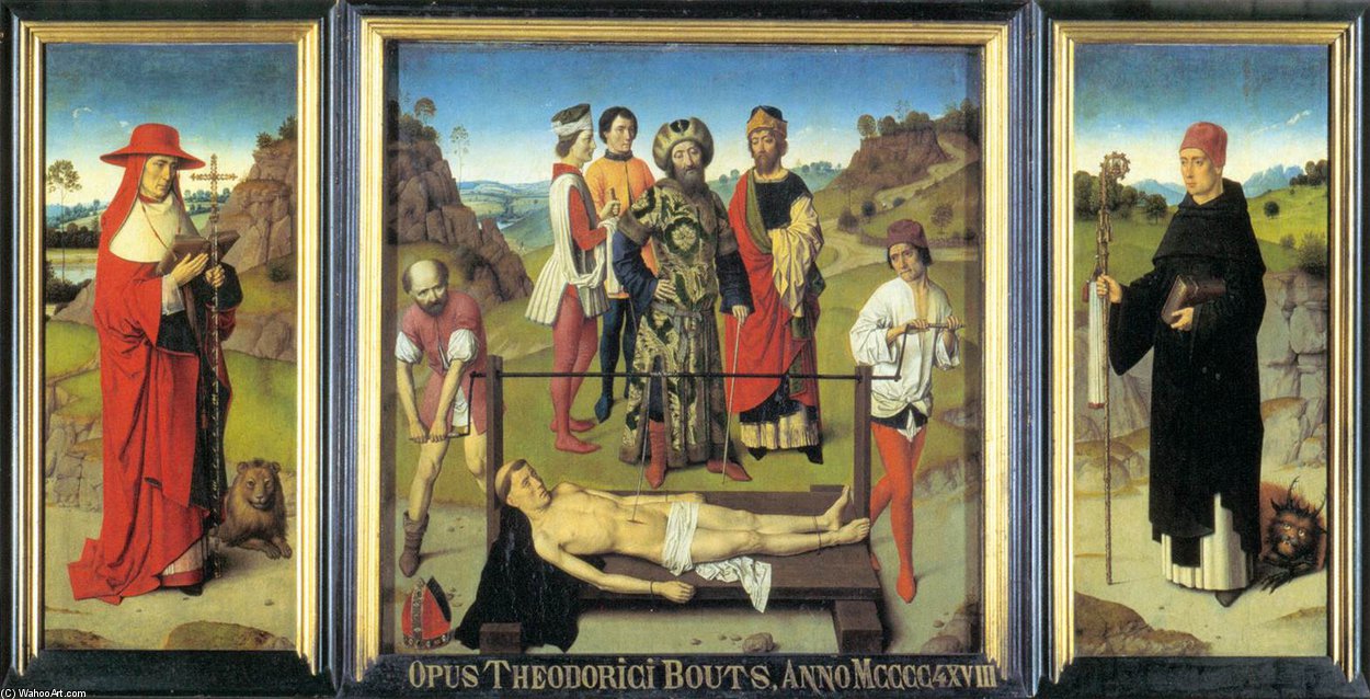 Order Artwork Replica Martyrdom Of St Erasmus (triptych) by Aelbrecht Bouts (1450-1549, Netherlands) | ArtsDot.com