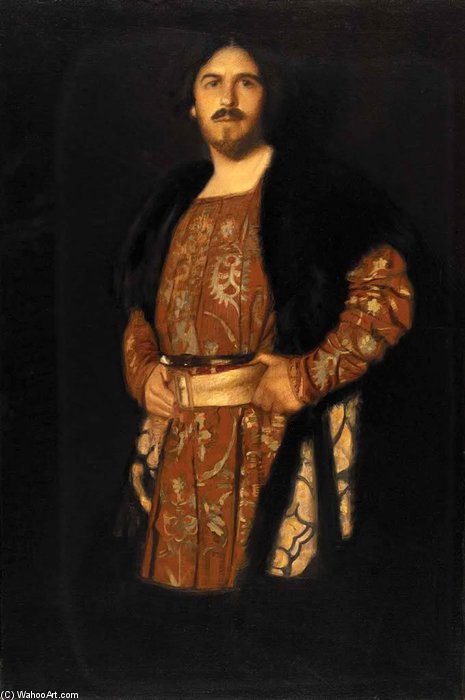 Buy Museum Art Reproductions Self Portrait Hamlet by Albert Herter (1871-1950, United States) | ArtsDot.com