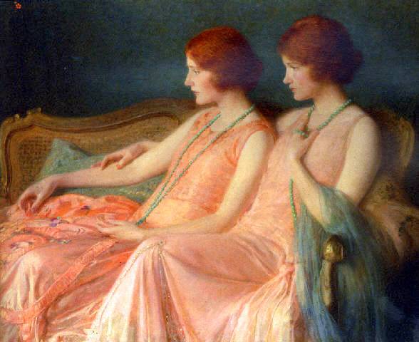 Order Oil Painting Replica The Bouvier Twins by Albert Herter (1871-1950, United States) | ArtsDot.com