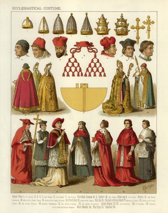 Order Oil Painting Replica Ecclesiastical Costume - by Albert Kretschmer (1825-1891, Poland) | ArtsDot.com