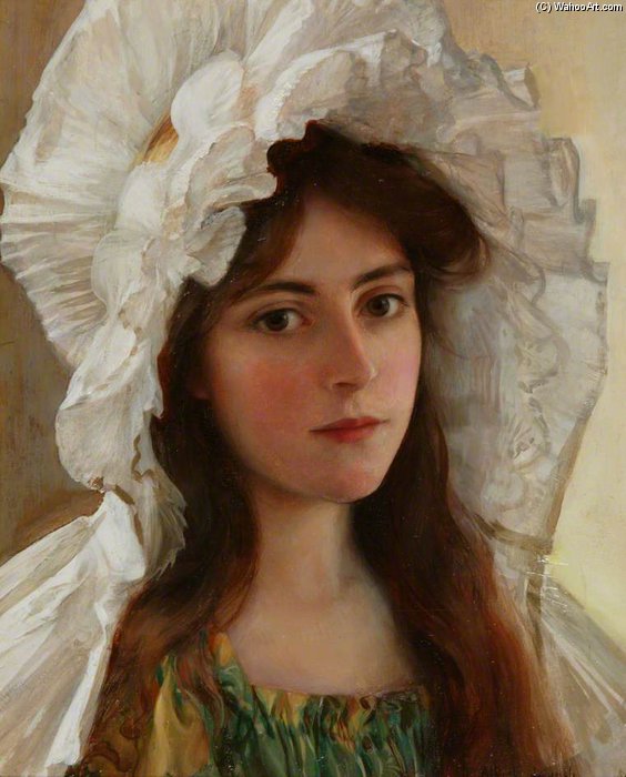 Order Artwork Replica Head Of A Girl by Albert Lynch (1860-1950, Peru) | ArtsDot.com