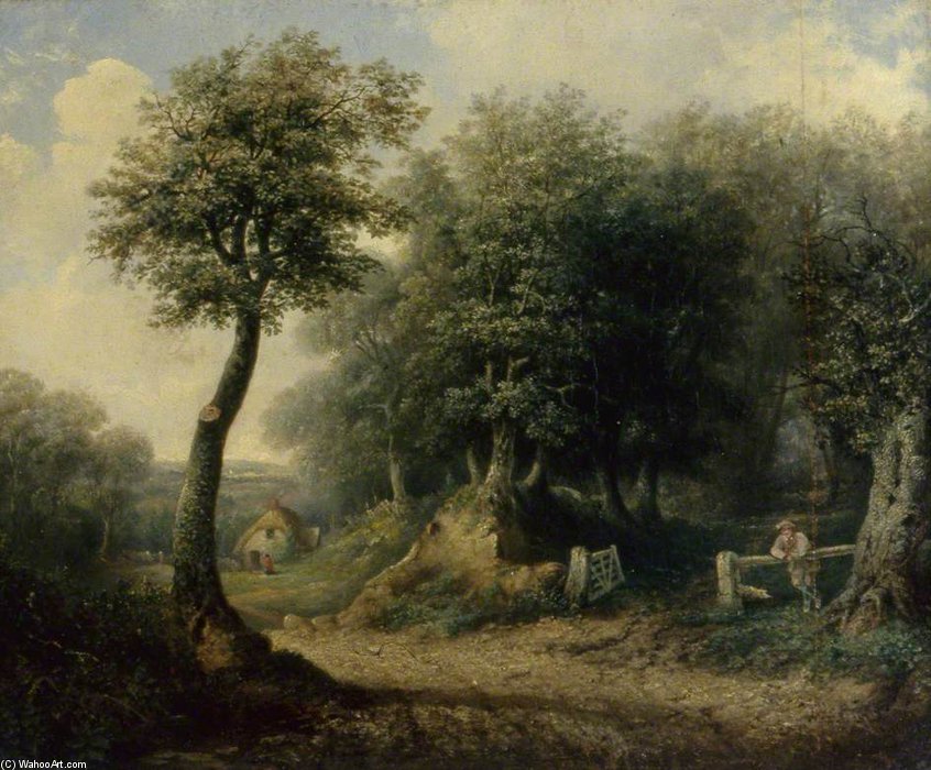 Order Oil Painting Replica Wooded Landscape by Alexander Nasmyth (1758-1840, United Kingdom) | ArtsDot.com