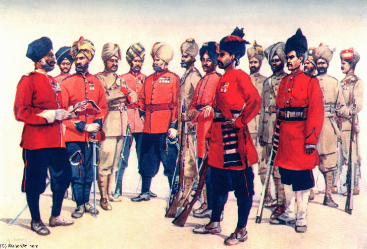 Order Art Reproductions Punjab Regiments by Alfred Crowdy Lovett (1862-1919) | ArtsDot.com