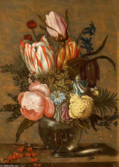Buy Museum Art Reproductions Still Life With Flowers by Ambrosius Bosschaert The Younger | ArtsDot.com
