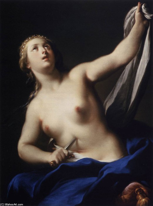 Buy Museum Art Reproductions Lucretia by Andrea Casali (1705-1784, Italy) | ArtsDot.com