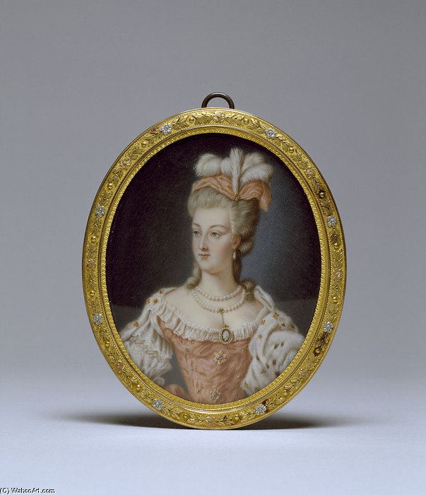 Buy Museum Art Reproductions Queen Marie-antoinette by Anne Vallayer Coster (1744-1818, France) | ArtsDot.com