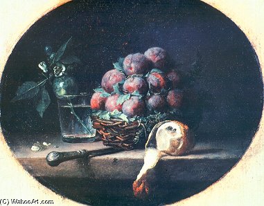 Order Artwork Replica Still Life With Plums And A Lemon by Anne Vallayer Coster (1744-1818, France) | ArtsDot.com