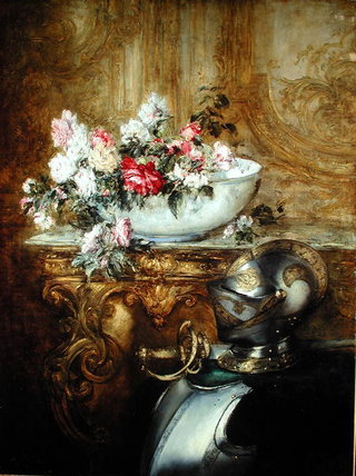 Buy Museum Art Reproductions Still Life Of A Bowl Of Flowers by Antoine Vollon (1833-1900, France) | ArtsDot.com