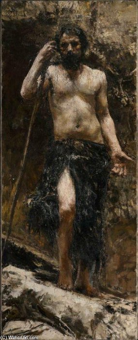 Order Paintings Reproductions Saint John The Baptist by Antonio Mancini (1852-1930, Italy) | ArtsDot.com