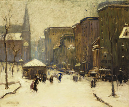 Buy Museum Art Reproductions Park Street Church In Snow by Arthur C. Goodwin (1864-1929) | ArtsDot.com