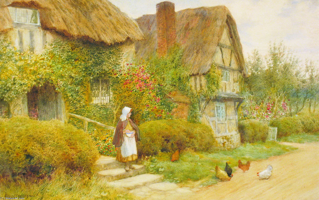 Order Oil Painting Replica Cottage Scene by Arthur Claude Strachan (1865-1938, United Kingdom) | ArtsDot.com