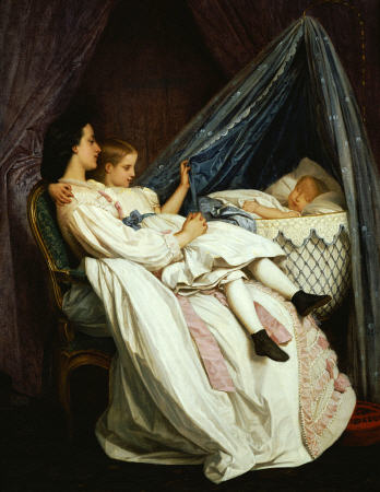 Order Oil Painting Replica The New Arrival by Auguste Toulmouche (1829-1890, France) | ArtsDot.com
