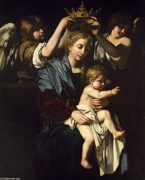 Order Art Reproductions Virgin And Child With Angels by Bartolomeo Cavarozzi (1587-1625, Italy) | ArtsDot.com