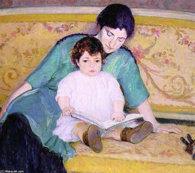Order Oil Painting Replica Mother And Baby Elizabeth by Bernhard Gutmann (1869-1936, Germany) | ArtsDot.com