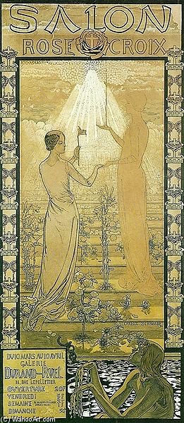 Order Artwork Replica Poster Of The First Rosicrucian Exposition by Carlos Schwabe (1866-1926, Germany) | ArtsDot.com