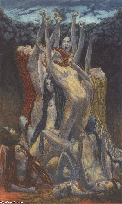Order Art Reproductions Revolt by Carlos Schwabe (1866-1926, Germany) | ArtsDot.com