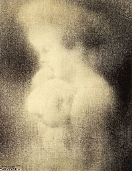 Order Oil Painting Replica Mother And Child by Charles Angrand (1854-1926, France) | ArtsDot.com