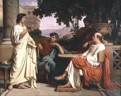 Order Oil Painting Replica Virgil And Varius At The House Of Maecenas by Charles François Jalabert (1819-1901, France) | ArtsDot.com