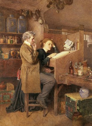 Order Oil Painting Replica Grocer And Wife by Charles Green (1844-1915, United Kingdom) | ArtsDot.com