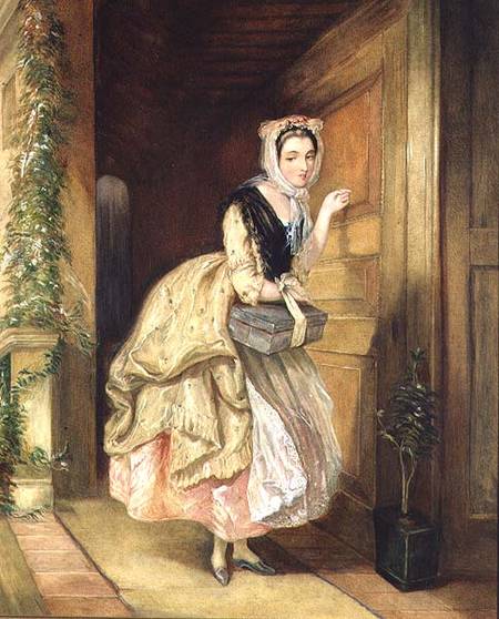 Buy Museum Art Reproductions Knocking At The Door by Charles Robert Leslie (1794-1859, United Kingdom) | ArtsDot.com