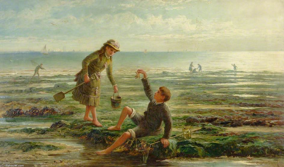 Order Paintings Reproductions Children On A Beach by Charles Stuart (1788-1788, United Kingdom) | ArtsDot.com