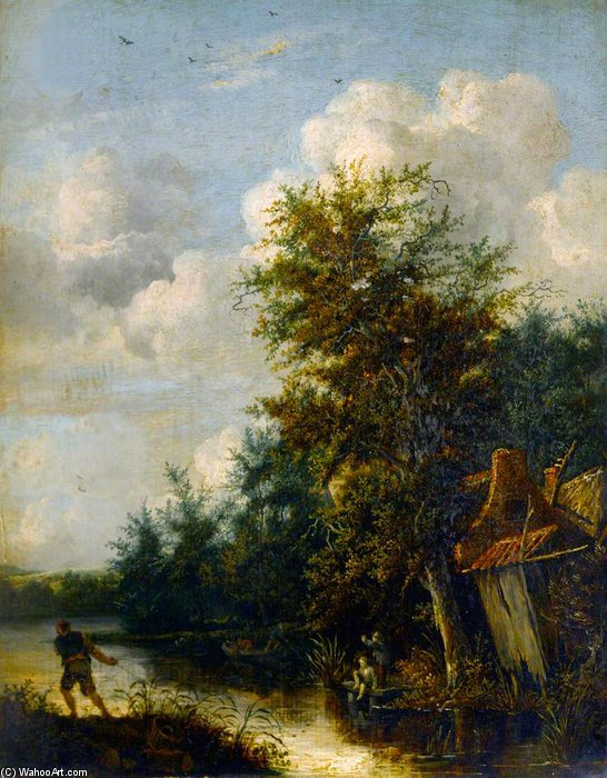 Order Paintings Reproductions A Landscape by Cornelis Gerritsz Decker (1615-1678, Netherlands) | ArtsDot.com