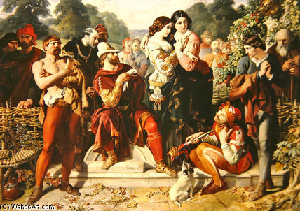 Order Oil Painting Replica A Scene From `as You Like It` by Daniel Maclise (1806-1870, Ireland) | ArtsDot.com