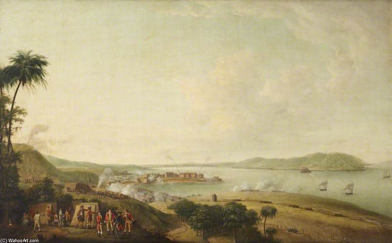 Buy Museum Art Reproductions British Attack On The Citadel Of Martinique by Dominic Serres (1722-1793, France) | ArtsDot.com