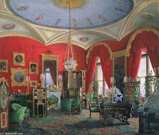 Buy Museum Art Reproductions Interior Of The Winter Palace by Eduard Hau (1807-1888, Estonia) | ArtsDot.com