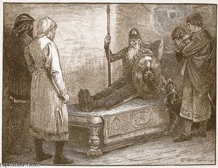 Order Art Reproductions The Death Of Siward by Edward Frederick Brewtnall (1846-1902, United Kingdom) | ArtsDot.com